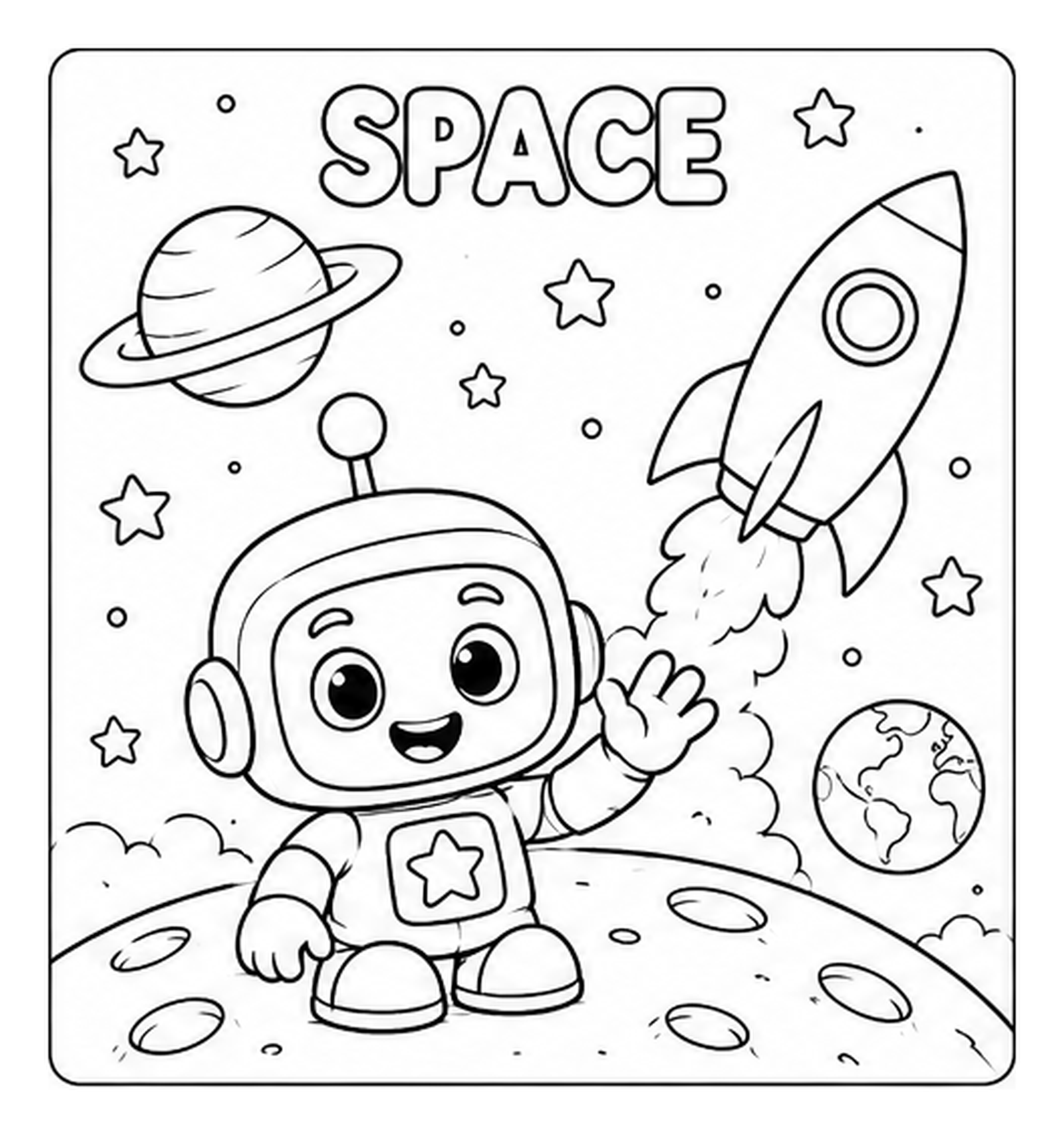 Space Adventure Kairon coloring page